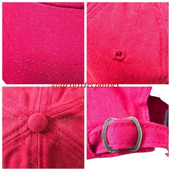 CREW Unisex Adjustable Red Baseball Cap - Picture 6 of 8